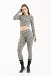 Army - Conjunto 2 Piezas: Legging + Bra Crop