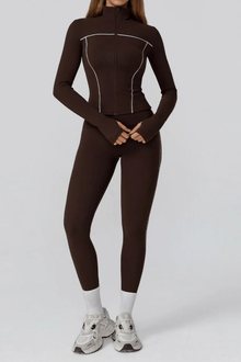  Trace – Set Deportivo 2 Piezas: Legging + Jacket Contour Fit