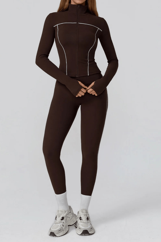 Trace – Set Deportivo 2 Piezas: Legging + Jacket Contour Fit