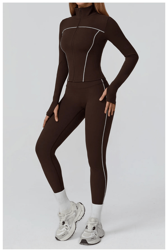 Trace – Set Deportivo 2 Piezas: Legging + Jacket Contour Fit