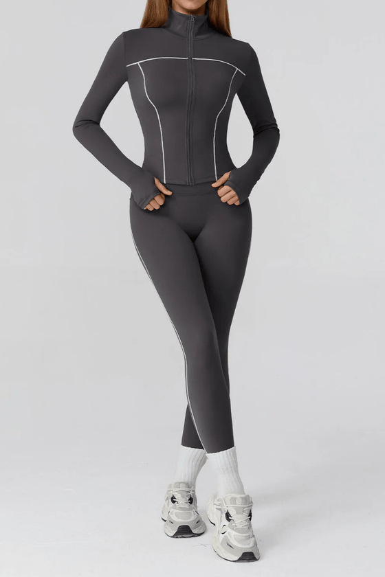Trace – Set Deportivo 2 Piezas: Legging + Jacket Contour Fit