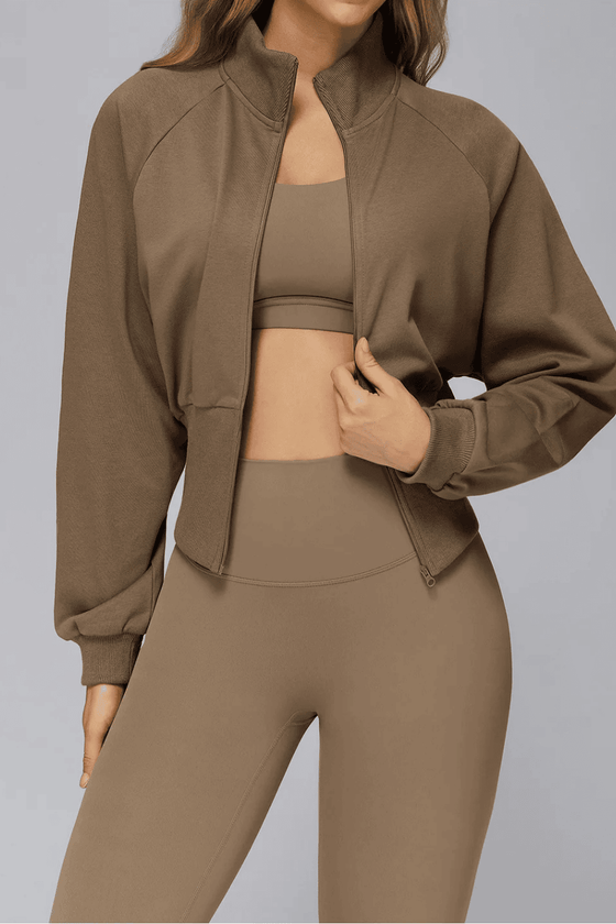 Veya - Cropped Performance Zip Jacket